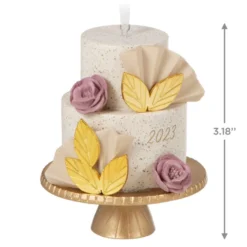 Hallmark A Sweet Beginning 2023 Porcelain Ornament -Outlet Gift Echoes Store 2023 Wedding Cake Keepsake Ornament 1999QHX3067 03