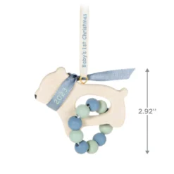 Hallmark Baby Boy's First Christmas Bear 2023 Ornament -Outlet Gift Echoes Store Baby Boys 1st Christmas Bear Keepsake Ornament 1799QGO2729 03