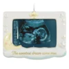 Hallmark Sweetest Dream Come True 2023 Porcelain Photo Frame Ornament -Outlet Gift Echoes Store Baby Sonogram Picture Frame Keepsake Ornament 1999QHX3117 01