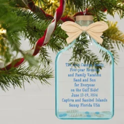 Hallmark A Day At The Beach Personalized Text Ornament -Outlet Gift Echoes Store Beach Glass Bottle Personalized Christmas Ornament 2499QHE2118B2 02