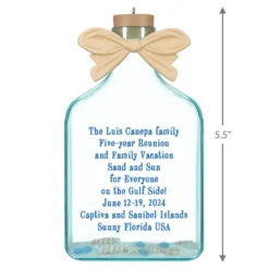 Hallmark A Day At The Beach Personalized Text Ornament -Outlet Gift Echoes Store Beach Glass Bottle Personalized Christmas Ornament 2499QHE2118B2 03