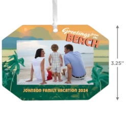 Hallmark Beach Vacation Personalized Text And Photo Metal Ornament -Outlet Gift Echoes Store Beach Vacation Personalized Christmas Ornament 1OFM1001B8 03