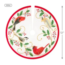 Hallmark Mini The Beauty Of Birds Christmas Tree Topper And Tree Skirt, Set Of 2 -Outlet Gift Echoes Store Beauty of Birds Mini Keepsake Tree Skirt and Topper 2599QSB6239 04