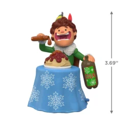 Hallmark Elf Did You Hear That? Ornament With Sound -Outlet Gift Echoes Store Buddy the Elf With Spaghetti Keepsake Ornament 2099QXI6097 03
