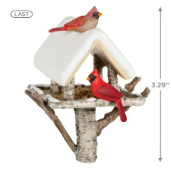 Hallmark Marjolein's Garden Winter Cardinals Ornament -Outlet Gift Echoes Store Cardinals Birdfeeder Keepsake Ornament 1899QXR8099 03
