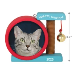 Hallmark Purr-fect Christmas 2023 Photo Frame Ornament -Outlet Gift Echoes Store Cat Scratcher Toy Picture Frame Keepsake Ornament 1599QGO2597 03