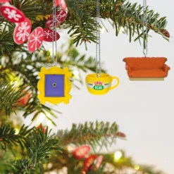 Hallmark Mini Friends Coffee Cup, Frame And Couch Ornaments, Set Of 3 -Outlet Gift Echoes Store Central Perk Mug Couch Frame Keepsake Ornaments 2199QXM9257 02