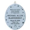 Hallmark Ceramic Personalized Ornament—Vertical Oval