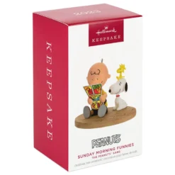 Hallmark The Peanuts® Gang Sunday Morning Funnies Ornament -Outlet Gift Echoes Store Charlie Brown Reading Comics Keepsake Ornament 2199QXI7039 04