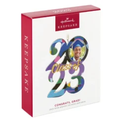 Hallmark Congrats, Grad! 2023 Ceramic Photo Frame Ornament -Outlet Gift Echoes Store Class of 2023 Picture Frame Keepsake Ornament 1999QHX3089 04