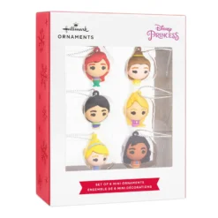 Mini Disney Princess Shatterproof Hallmark Ornaments, Set Of 6 -Outlet Gift Echoes Store Disney Princess Miniature Christmas Ornaments Set of 6 2HCM6131 04