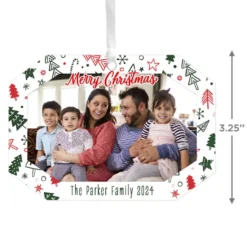 Hallmark Festive Fun Personalized Text And Photo Metal Ornament -Outlet Gift Echoes Store Festive Fun Personalized Christmas Ornament 1OFM1001B3 03