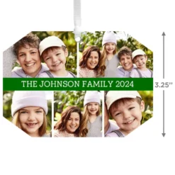 Hallmark Five-Photo Personalized Text And Photo Metal Ornament -Outlet Gift Echoes Store FivePhoto Personalized Christmas Ornament 1OFM1001B6 03