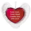 Hallmark Forever Loved Memorial Heart And Angel Wings Text Personalized Ornament -Outlet Gift Echoes Store Forever Loved Memorial Heart and Angel Wings Personalized Keepsake Ornament 2499QHE2119B1 01