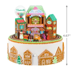 Hallmark Gingerbread Village Musical Ornament With Light And Motion -Outlet Gift Echoes Store Gingerbread Village With Train Keepsake Ornament 6499QGO2687 03