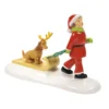 Enesco Snow Village Trip To Who-Ville Figurine, 2.68" -Outlet Gift Echoes Store Girl in Santa Suit Pulling Max on Sled Figurine 6011417 01