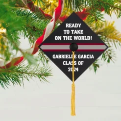 Hallmark Graduation Cap Text Personalized Ornament -Outlet Gift Echoes Store Graduation Cap Text Personalized Keepsake Ornament 2499QHE2120B1 02