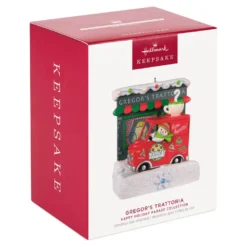 Hallmark Happy Holiday Parade Collection Gregor's Trattoria Musical Ornament With Light -Outlet Gift Echoes Store Gregors Trattoria and Food Truck Keepsake Ornament 3499QGO2527 04