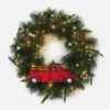 Hallmark Channel Truck Motion-Activated Wreath With Sound And Light, 14" -Outlet Gift Echoes Store Hallmark Channel Truck Wreath With Sound and Light 1XKT3406 01