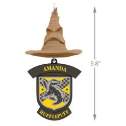 Harry Potter™ Sorting Hat Personalized Text Ornament, Hufflepuff™ -Outlet Gift Echoes Store Harry Potter Sorting Hat Personalized Ornament Hufflepuff 2499QHE1883B8 03