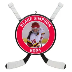 Hockey Star Personalized Photo Ornament
