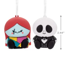 Better Together Disney Tim Burton's The Nightmare Before Christmas Jack And Sally Magnetic Hallmark Ornaments, Set Of 2 -Outlet Gift Echoes Store Jack Skellington and Sally Christmas Ornaments 3HCM2400 03