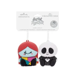 Better Together Disney Tim Burton's The Nightmare Before Christmas Jack And Sally Magnetic Hallmark Ornaments, Set Of 2 -Outlet Gift Echoes Store Jack Skellington and Sally Christmas Ornaments 3HCM2400 04