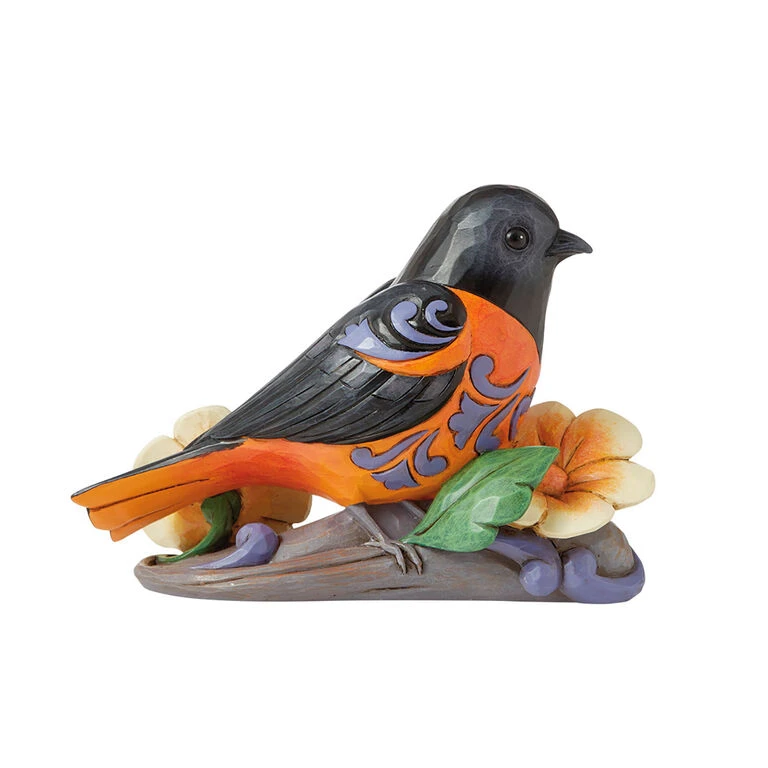 Enesco Jim Shore Baltimore Oriole With Spring Flowers Figurine, 4.2" 3 Enesco Jim Shore Baltimore Oriole With Spring Flowers Figurine, 4.2"