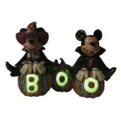 Enesco Jim Shore Disney Mickey Mouse And Minnie Mouse Halloween Figurine, 7.25" -Outlet Gift Echoes Store Jim Shore Disney Mickey and Minnie Halloween Figurine 6013052 02