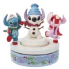 Enesco Jim Shore Disney Stitch And Angel Build A Snowman Rotating Figurine, 6" -Outlet Gift Echoes Store Jim Shore Disney Stitch and Angel Snowman Figurine 6013061 01