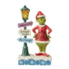 Enesco Jim Shore Grinch By Lit Lamppost Figurine, 10.24" -Outlet Gift Echoes Store Jim Shore Dr. Seuss Grinch By Lamppost Figurine 6012699 01