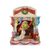 Enesco Jim Shore Grinch Peeking Out Of Fireplace Figurine, 5.5" -Outlet Gift Echoes Store Jim Shore Grinch Peeking Out of Fireplace Figurine 6012693 01