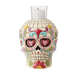 Enesco Jim Shore Day Of The Dead Skull Votive Candle Holder