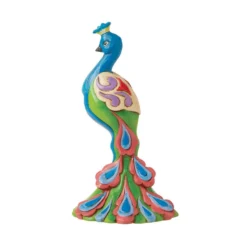 Enesco Jim Shore Mini Peacock Figurine, 5"