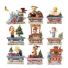 Enesco Jim Shore Peanuts Holiday Train Figurines, Set Of 9 -Outlet Gift Echoes Store Jim Shore Peanuts Train Figurines Charlie Brown Snoopy 4063413 01