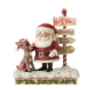 Enesco Jim Shore Rudolph, Santa And North Pole Sign Figurine, 7.68" -Outlet Gift Echoes Store Jim Shore Rudolph Santa North Pole Sign Figurine 6012715 01