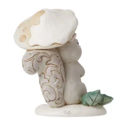 Enesco Jim Shore White Woodland Squirrel With Mushroom Figurine, 4" -Outlet Gift Echoes Store Jim Shore Woodland Squirrel With Mushroom Figurine 6012686 02
