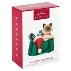 Hallmark Mischievous Kittens Ornament -Outlet Gift Echoes Store Kitten in Gym Bag Keepsake Ornament 1599QXR8179 04