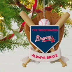 MLB Baseball Personalized Ornament, Braves™ -Outlet Gift Echoes Store MLB Baseball Personalized Ornament Braves 2499QHE1913B100 02