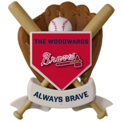 MLB Baseball Personalized Ornament, Braves™ -Outlet Gift Echoes Store MLB Baseball Personalized Ornament Braves 2499QHE1913B100 03