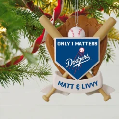 MLB Baseball Personalized Ornament, Dodgers™ -Outlet Gift Echoes Store MLB Baseball Personalized Ornament Dodgers 2499QHE1913B105 02