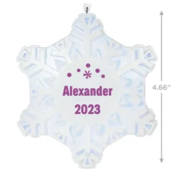Hallmark Magic Sparkling Snowflake Block Text Personalized Ornament With Light -Outlet Gift Echoes Store Magic Sparkling Snowflake Block Text Personalized Keepsake Ornament With Light 2999QHE2010B2 03