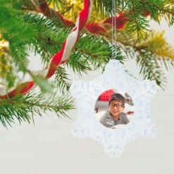 Hallmark Magic Sparkling Snowflake Photo Personalized Ornament With Light -Outlet Gift Echoes Store Magic Sparkling Snowflake Photo Keepsake Personalized Ornament With Light 2999QHE2010B3 02