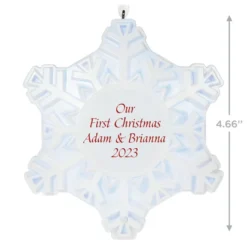 Hallmark Magic Sparkling Snowflake Script Text Personalized Ornament With Light -Outlet Gift Echoes Store Magic Sparkling Snowflake Script Text Personalized Keepsake Ornament With Light 2999QHE2010B1 03