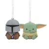 Better Together Star Wars: The Mandalorian™ And Grogu™ Magnetic Hallmark Ornaments, Set Of 2 -Outlet Gift Echoes Store Mandalorian and Grogu Christmas Ornaments 3HCM2401 01