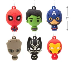 Mini Marvel Super Heroes Shatterproof Hallmark Ornaments, Set Of 6 -Outlet Gift Echoes Store Marvel Super Heroes Miniature Christmas Ornaments Set of 6 2HCM9228 03