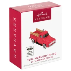 Hallmark Mini Lil' American Trucks 1954 Mercury M-100 2023 Metal Ornament, 0.75" -Outlet Gift Echoes Store Mercury M100 Truck Keepsake Ornament 1299QXM9159 04