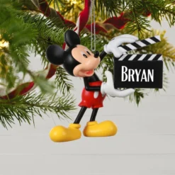 Hallmark Disney Mickey Mouse With Clapperboard Personalized Ornament -Outlet Gift Echoes Store Mickey Mouse Clapperboard Personalized Ornament 2499QHE1960B1 02