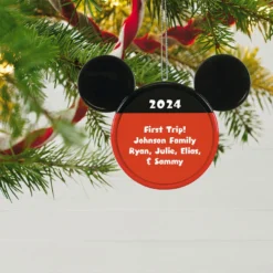 Hallmark Disney Mickey Mouse Ears Silhouette Text Personalized Ornament -Outlet Gift Echoes Store Mickey Mouse Ears Shape Text Personalized Ornament 2499QHE1962B1 02