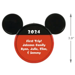 Hallmark Disney Mickey Mouse Ears Silhouette Text Personalized Ornament -Outlet Gift Echoes Store Mickey Mouse Ears Shape Text Personalized Ornament 2499QHE1962B1 03